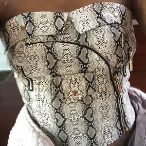 Snakeskin crop top